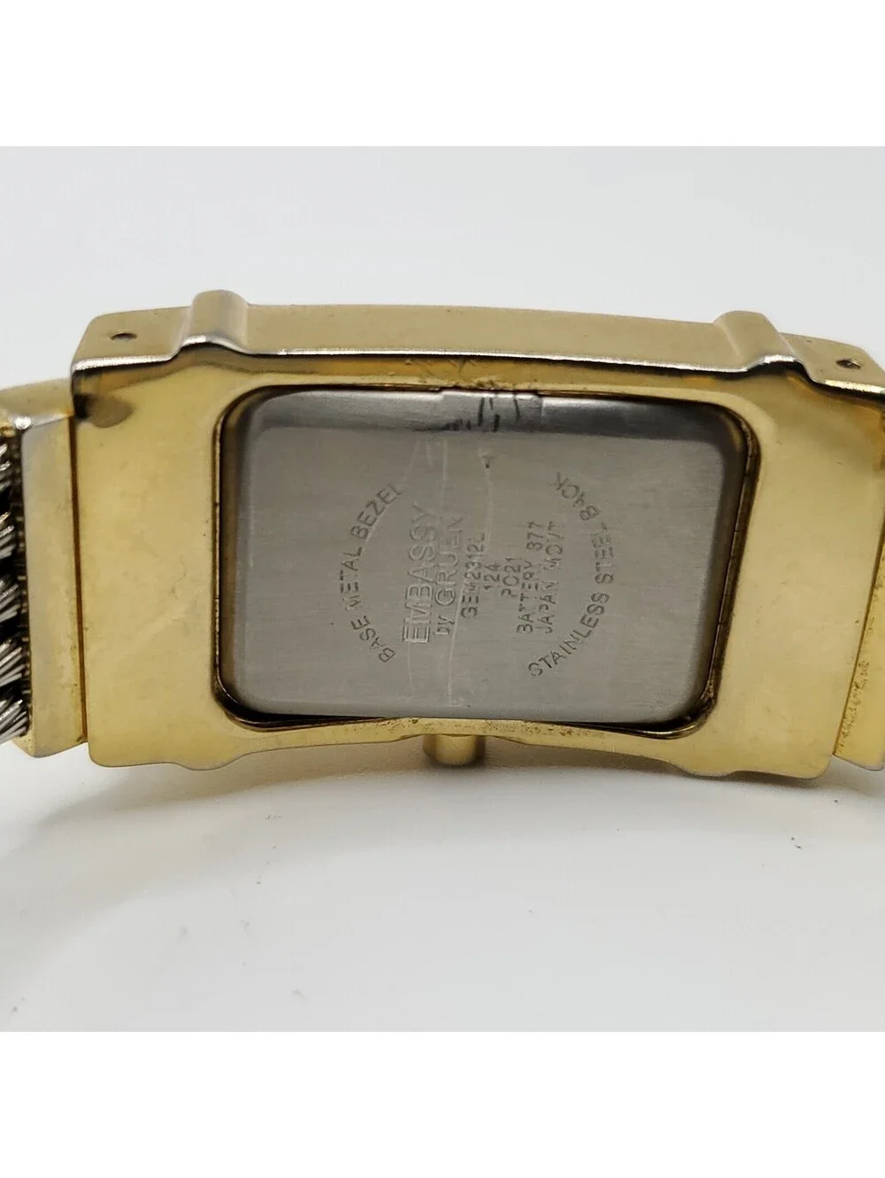 Embassy By Gruen Watch Women New Battery 21mm Two-Tone Silver Tone Dial